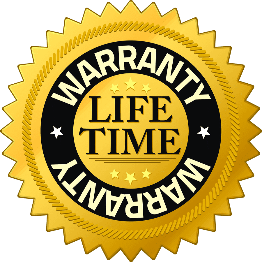 Roofing Life time warranty logo
